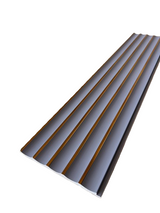 Riflaj decorativ PolyPro JP01, gri deschis cu accente aurii, finisaj lucios, pentru un decor interior contemporan