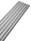 Riflaj decorativ PolyPro JP01 LightGrey, finisaj lucios, pentru pereți interiori moderni.