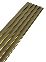 Panou decorativ PolyPro JP01, verde olive cu accente aurii, suprafață lucioasă, ideal pentru decorarea pereților interiori.