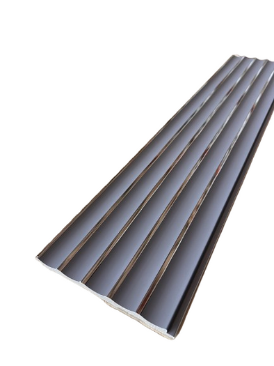 Riflaj decorativ PolyPro JP01, gri cu accente argintii, finisaj lucios, pentru un decor interior contemporan