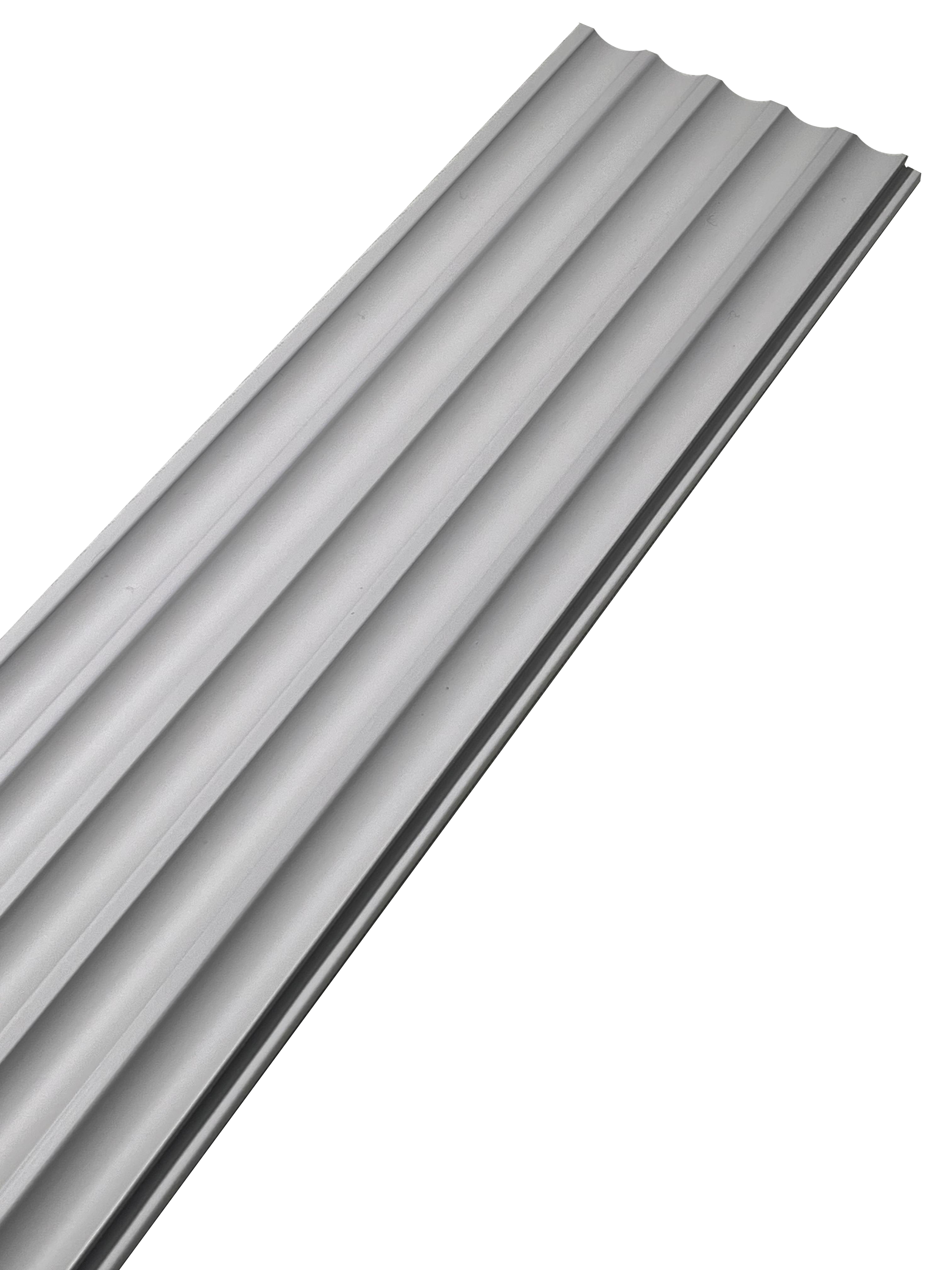 Riflaj decorativ PolyPro JP01 LightGrey, finisaj lucios, pentru pereți interiori moderni.